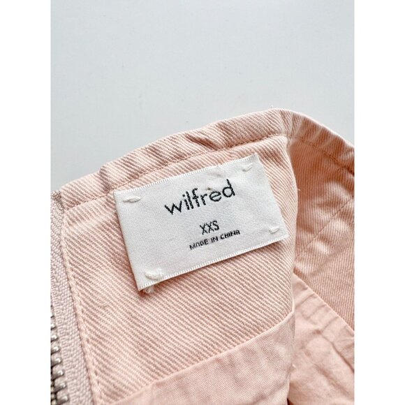 Aritzia WILFRED Audra Camille Pink Cotton Denim Cropped Waist Corset, Size XXS - Picture 5 of 13